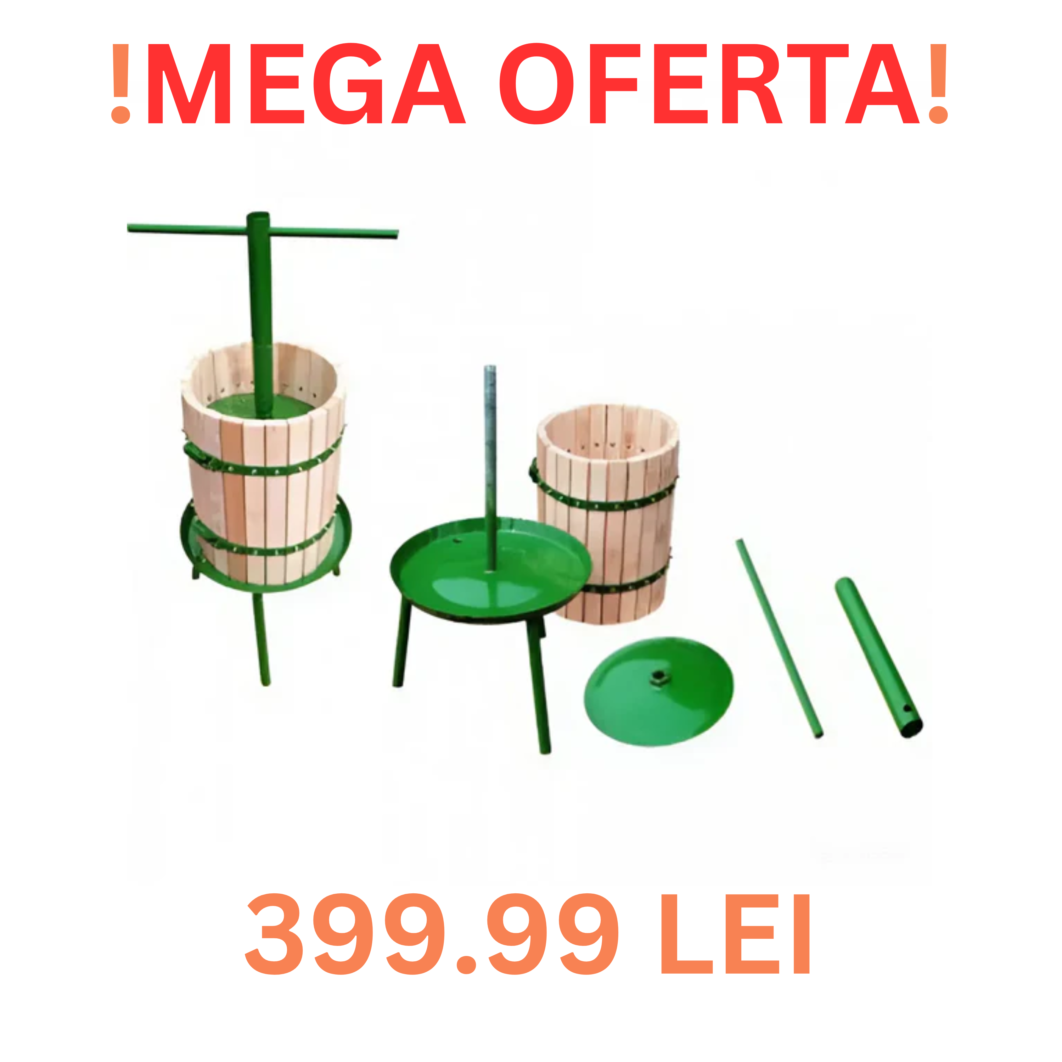 MEGA OFERTA: Teasc – Presă pentru Struguri 40 Litri, Filet Pas Rar - PRODUS MEDIU