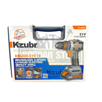Masina de insurubat si de gaurit cu percutie fără perii (brushless) KZUBR - 2 Viteze, 21V, 2x Acumulatori Li-Ion, 60nm (bormasina)