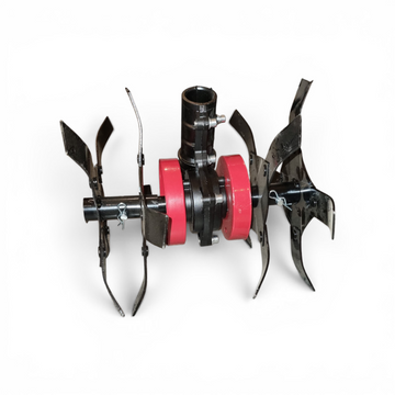 Accesoriu Cultivator pentru Motocositoare, Transmisie 28 mm cu 9 Canale, Cultivator cu 4 Stele, Lățime tăiere 30 cm - 0
