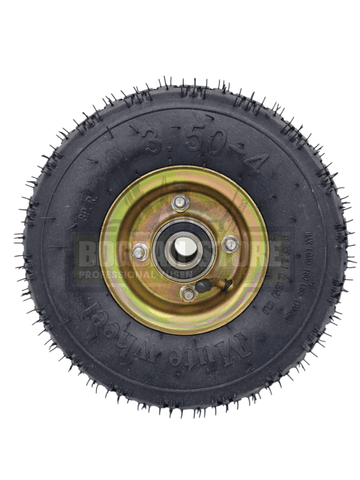 Roata Pneumatica 3.50-4 cu Janta Metalica Aurie si Rulmenti