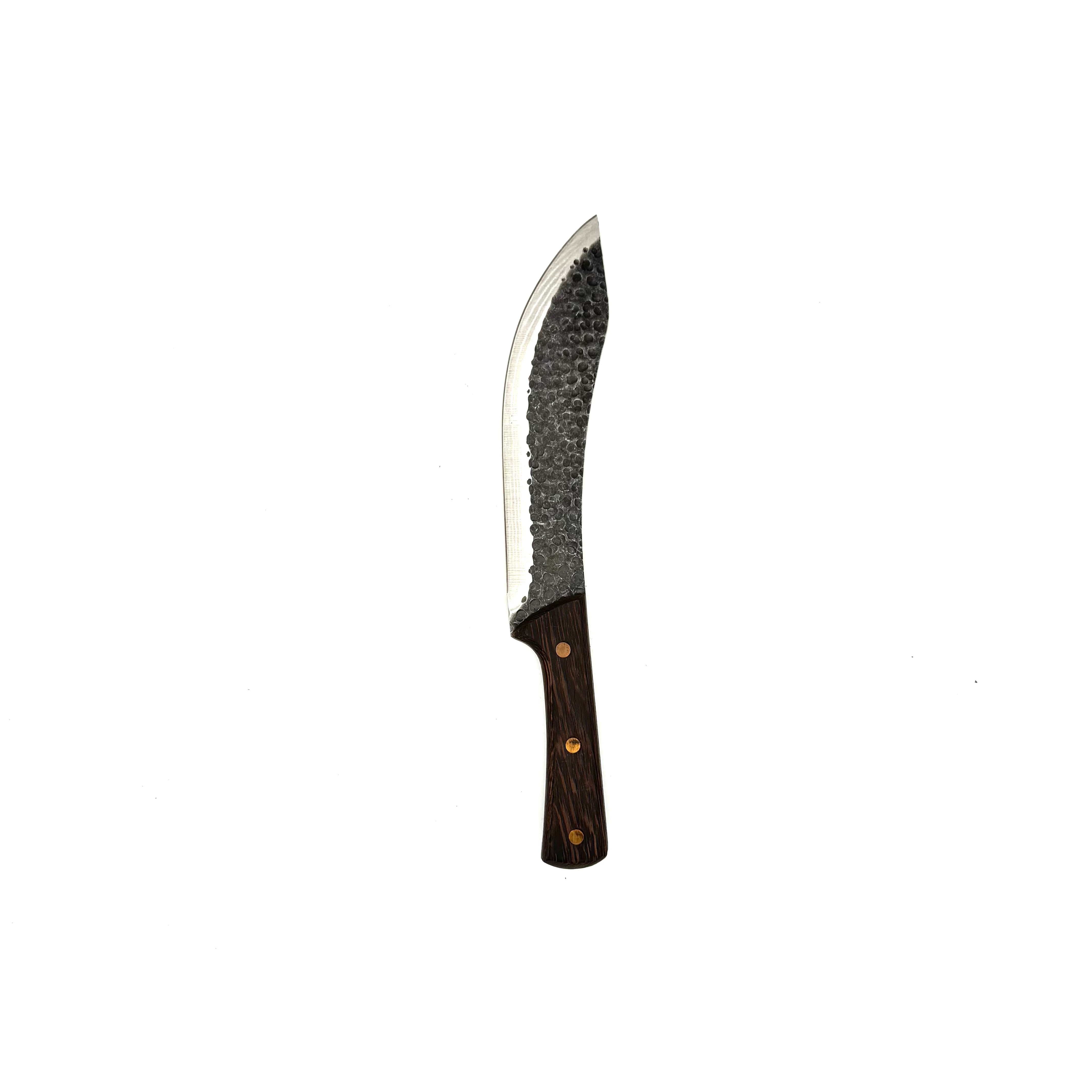 Cuțit Artizanal Forjat – Lamă Curbată de 200 mm, Mâner Lemn