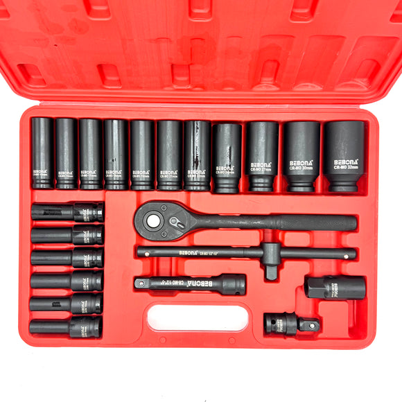 TRUSA TUBULARE 1/2" CU 22PCS