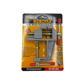 Mini menghina din fonta, 9x8.5 cm, grosimea maxima a mesei 36mm, gri