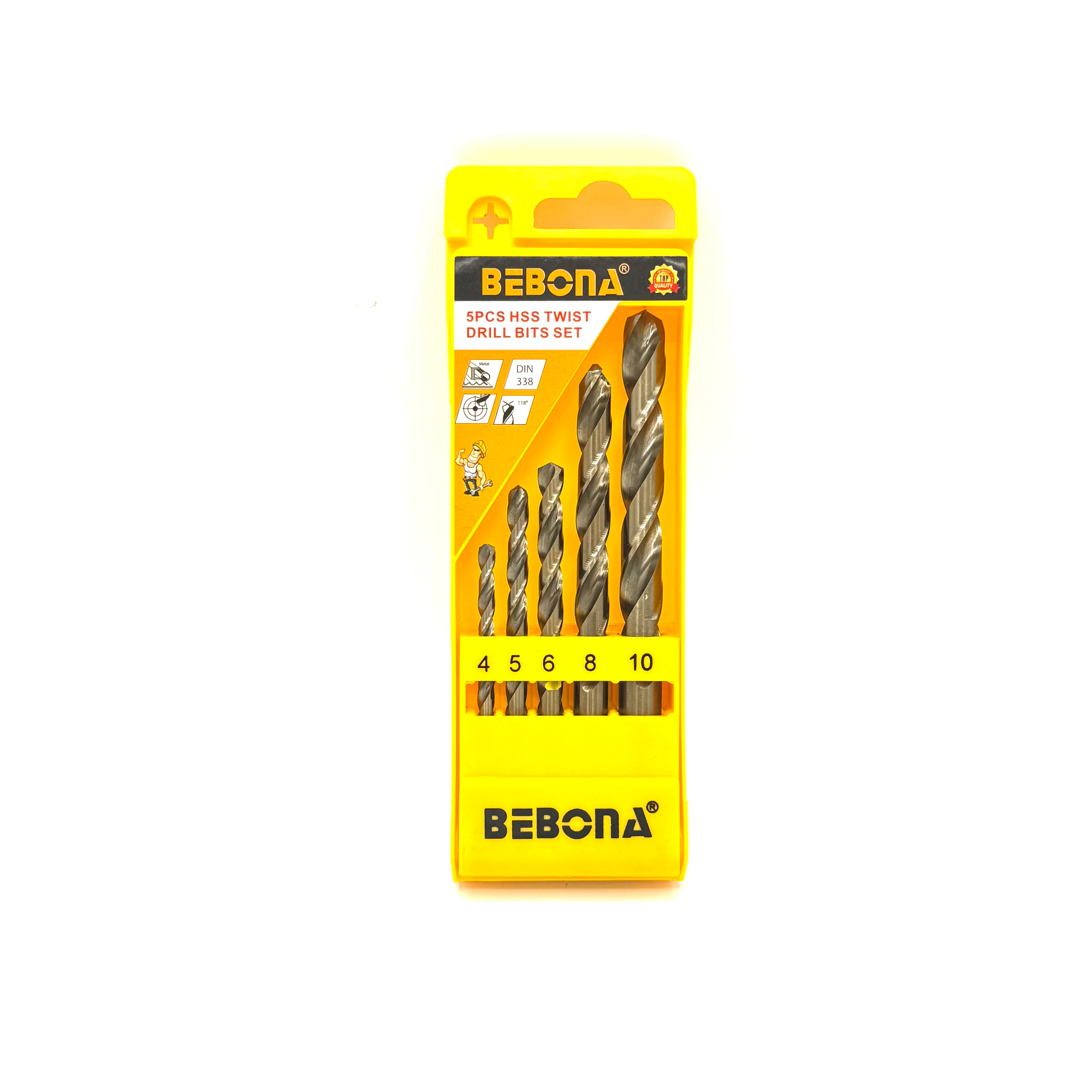 Set 5 burghie metal 4341 HSS D 4,5,6,8,10mm