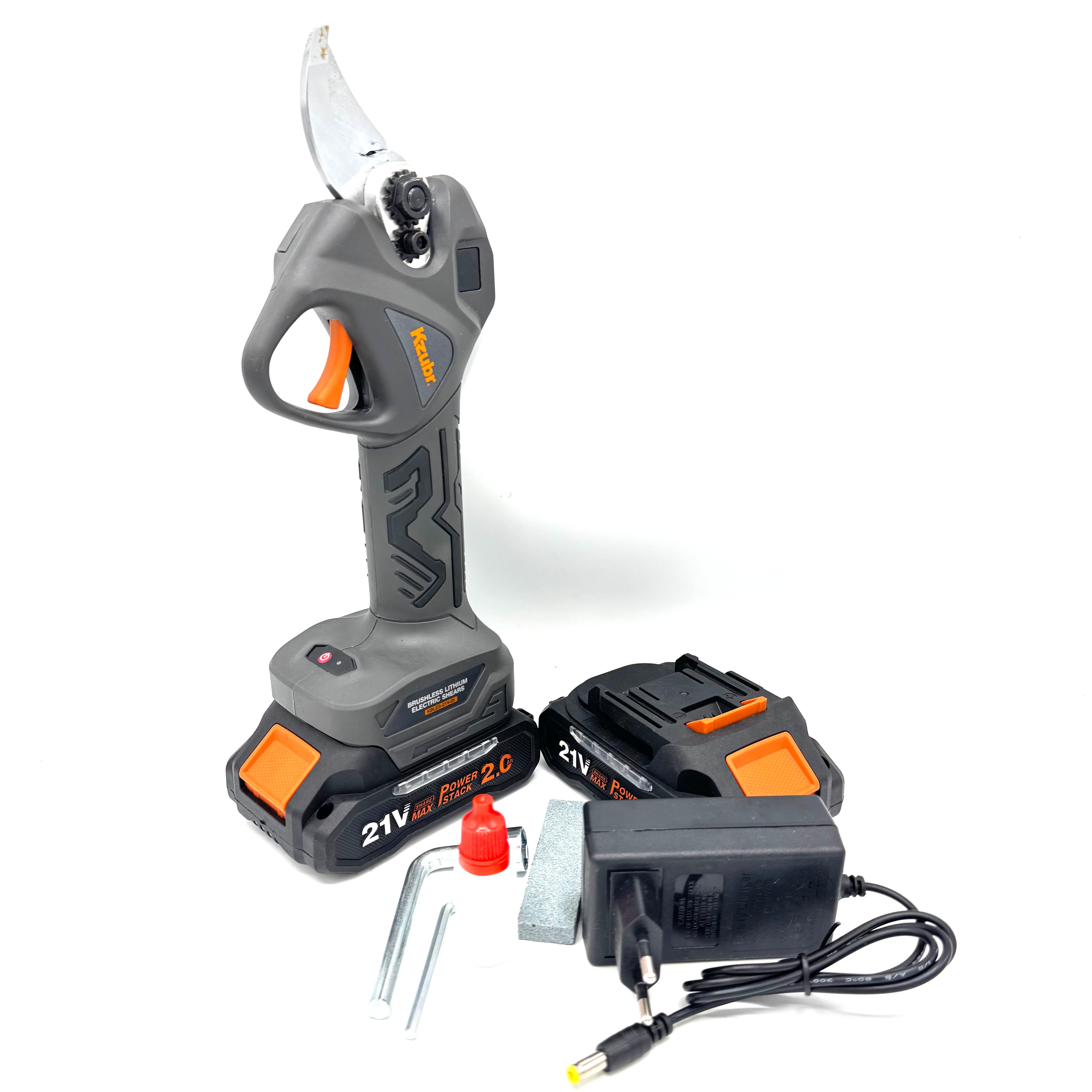 Foarfecă electrică de grădină Kzubr K10029, 21V, 2 acumulatori Li-Ion, pentru crengi