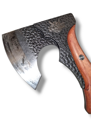 Topor Forjat Premium Full-Tang Bogdan Store cu Teacă din Piele și Piatră de Ascuțit - 0