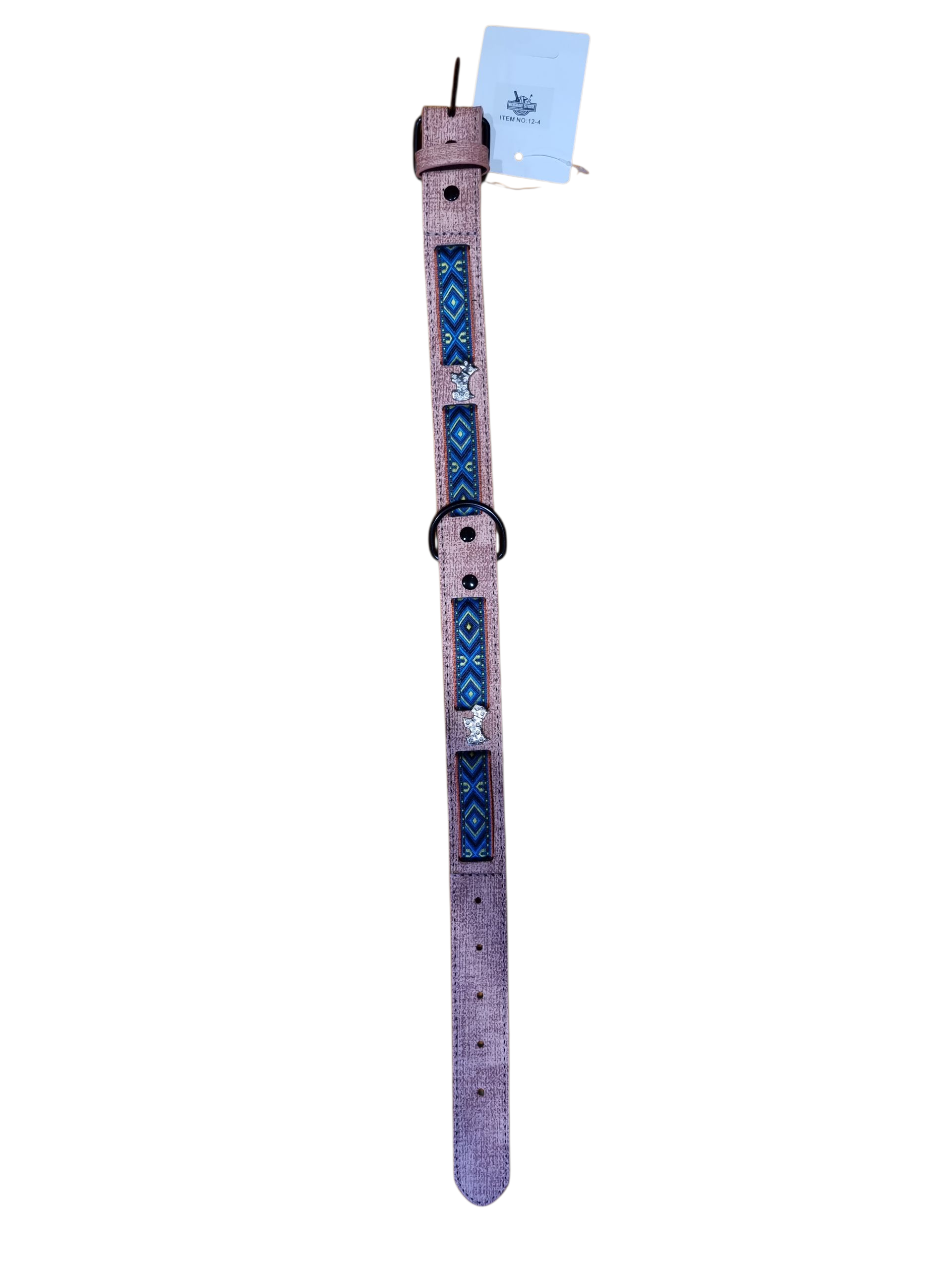 Curea de caine model hippie - 59cm x 3cm