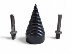 Con despicator lemn pentru bormasina cu 2 adaptoare