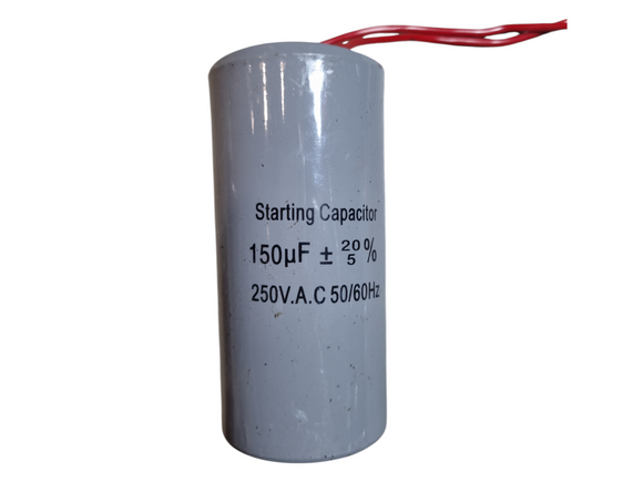 Condensator de Pornire Motor – 150uF, 250VAC, cu Cabluri Roșii