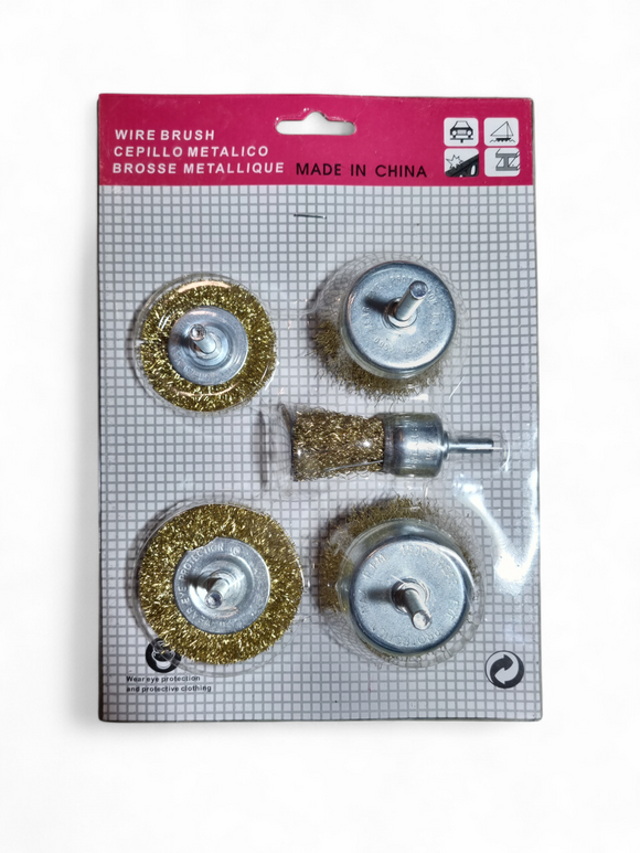 Set 5 Perii de Sarma cu Tija pentru Bormasina