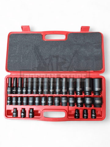 Set Complet Chei Tubulare de Impact BEBONA - CR-MO - 35 pcs