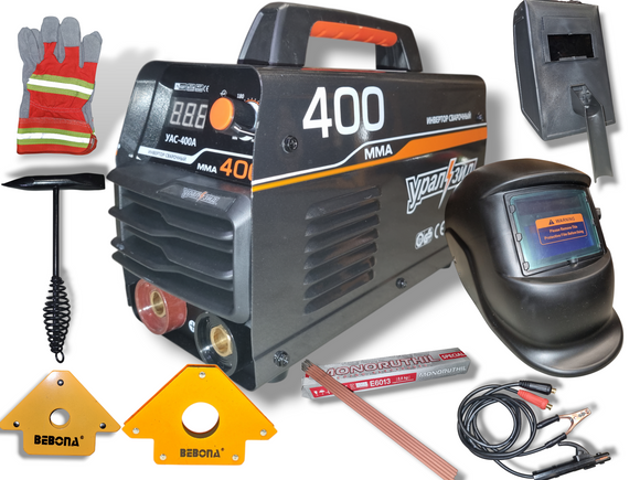 Pachet PROMO: Aparat de sudura invertor UralZid, Suporti Magnetici, Manusi, Electrozi, Masca automata