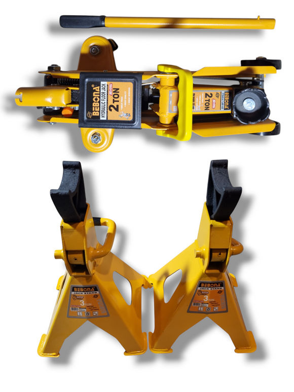 PACHET PROMO: Cric Hidraulic Tip Crocodil, 2 Tone + Set 2 Capre Auto BEBONA, 3 Tone