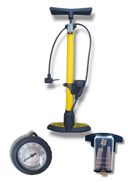 POMPA DE PICIOR SUBTIRE CU MANOMETRU LA MIJLOC