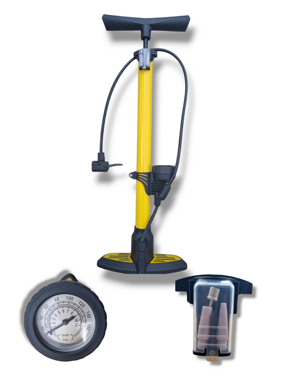 POMPA DE PICIOR SUBTIRE CU MANOMETRU LA MIJLOC