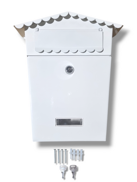 Cutie Postala Metalica Alba