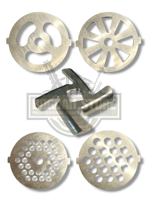 Pachet promo: 4 Site + Cutit Masina de Tocat Electrica NR 5 – Inox, Granulatii Diverse