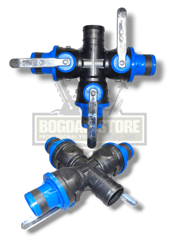 Distribuitor Apa Furtun Pompier 2" cu 3 Iesiri