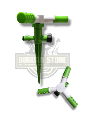 Aspersor Rotativ cu 3 Brațe și Țeapă, Verde/Alb