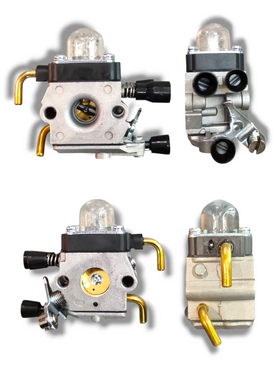 Carburator Compatibil Stihl FS 38, 45, 55, 80, 85, BG 45, 55, 85, HS 45 – Model cu Ștuțuri Metalice