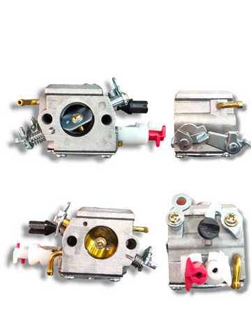 Carburator Husqvarna 345, 340, 350, 346XP, 353 – Model cu 2 Țevi Metalice, Sistem de Amorsare
