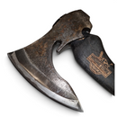 Topor Forjat Tomahawk Premium cu Mâner din Lemn și Piatră de Ascuțit-2