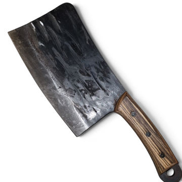 Cuțit Satar Robust cu Lamă Lată și Mâner din Lemn Nituit