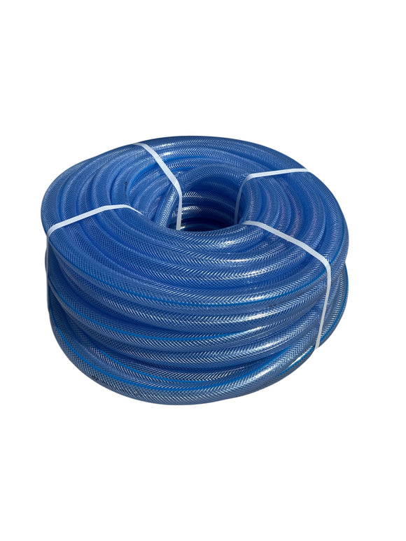 FURTUN DE APĂ TRANSPARENT CU INSERȚIE, 1 INCH (Ø25 MM), ROLĂ 50 M – DEBIT MAXIM ȘI VIZIBILITATE OPTIMĂ PENTRU APLICAȚII INDUSTRIALE