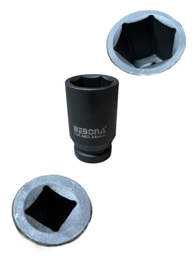 Cheie Tubulara de Impact BEBONA – 34mm - CR-MO - 3/4"