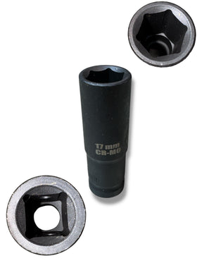 Cheie Tubulara de Impact Adanca – 17mm - CR-MO - 1/2"