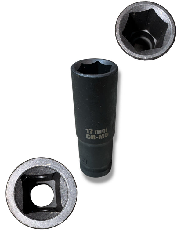 Cheie Tubulara de Impact Adanca – 17mm - CR-MO - 1/2"