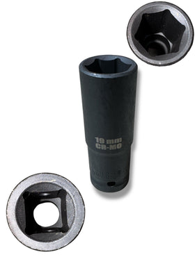 Cheie Tubulara de Impact Adanca – 19mm - CR-MO - 1/2"