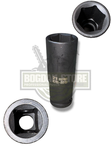Cheie Tubulara de Impact Adanca – 21mm - CR-MO - 1/2"