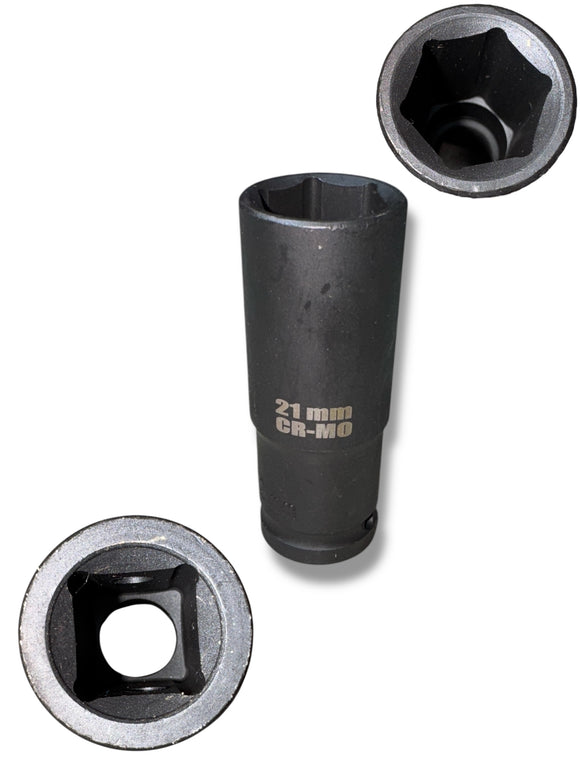 Cheie Tubulara de Impact Adanca – 21mm - CR-MO - 1/2"