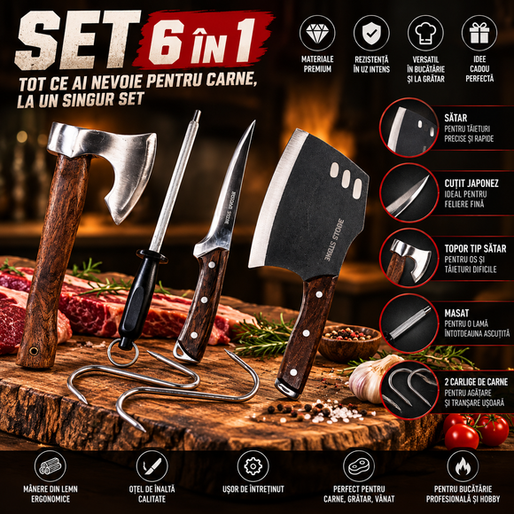 Set Macelarie Bogdan Store, Topor Satar, Cutit Japonez, Satar, Masat, Carlige
