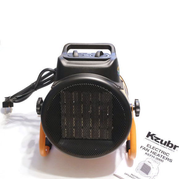 Aeroterma electrica Kzubr KEFH-2000 K11121, 2KW/2000W, 3 trepte putere, Flux de aer 250 m³/h, Termostat