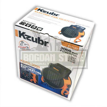 Aeroterma electrica Kzubr KEFH-3000 K11122, 3KW/3000W, 3 trepte putere, Flux de aer 365 m³/h, Termostat