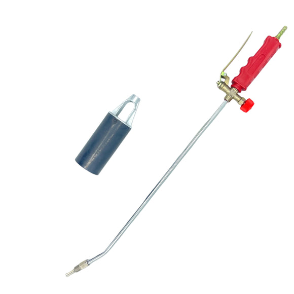 Arzător premium pe gaz, echipat cu robinet și clapetă