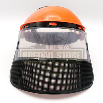 Casca protectie motocoasa cu viziera de plasa