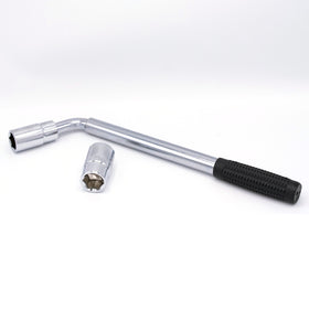 Cheie roți auto telescopică, tip L, capăt reversibil 17/19 și 21/23 mm, lungime max. 50 cm - 0