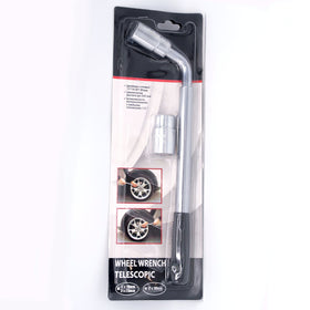 Cheie roți auto telescopică, tip L, capăt reversibil 17/19 și 21/23 mm, lungime max. 50 cm