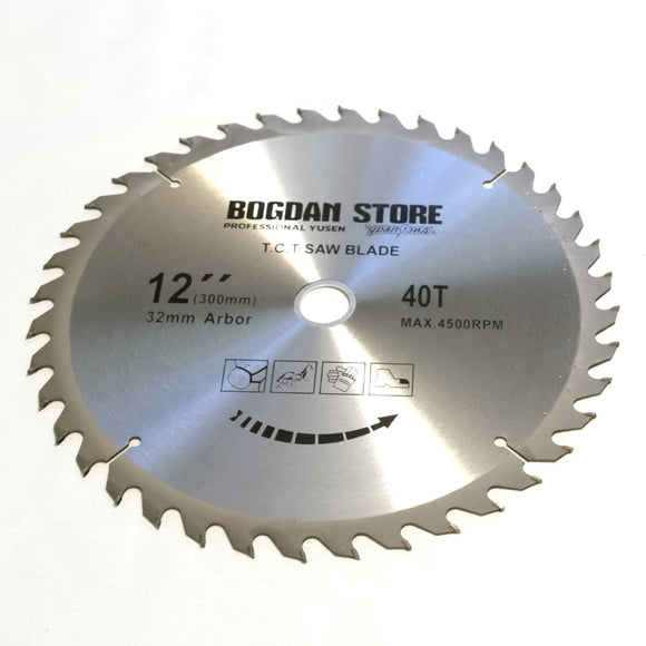 Disc circular pentru lemn 40T, 300 X 32 mm BOGDAN STORE