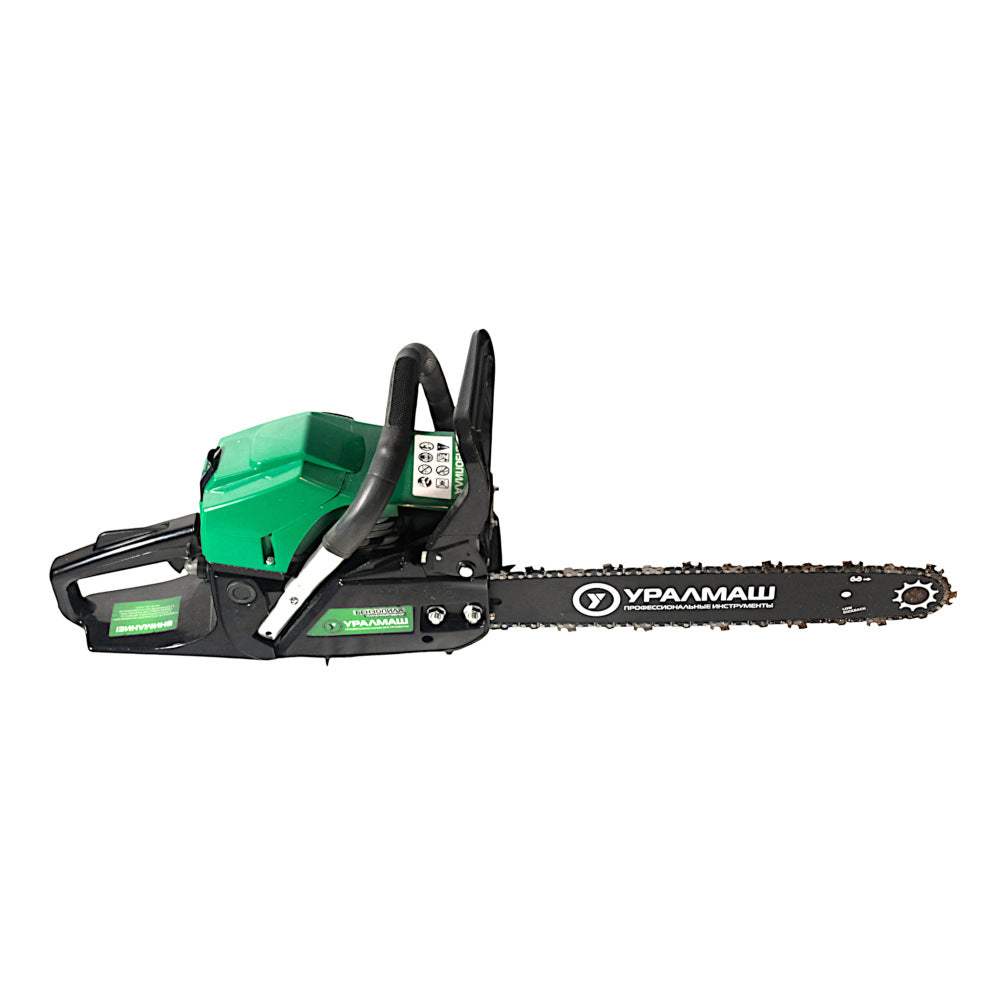 Motofierastrau pe benzina, drujba, UralMash 5800, verde, 58cc, 6CP, pornire EasyStart - 0