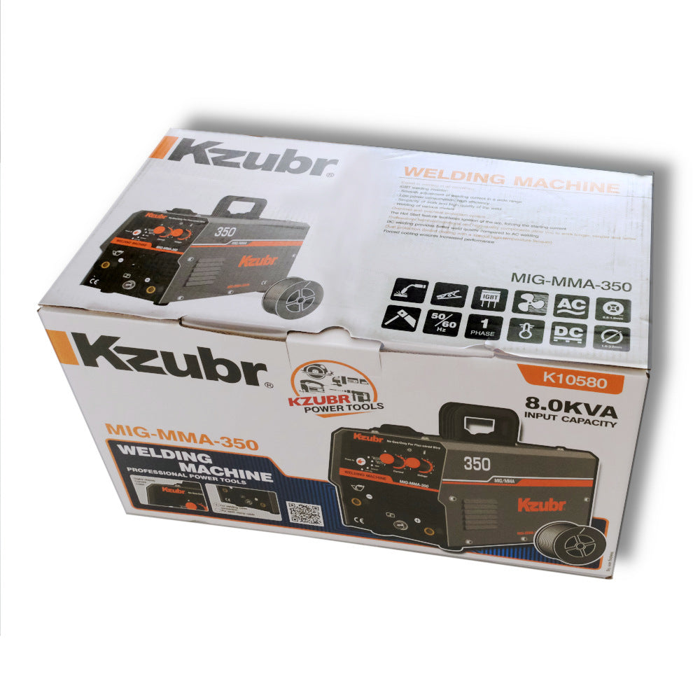 Aparat de sudura KZUBR MIG-MMA-350 K10580, 120A, Sarma 0.8mm inclusa, Electrozi inveliti 1.6-3.2mm - 0