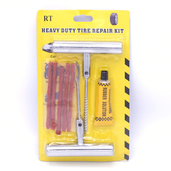 Kit reparatie pana auto, vulcanizare anvelopa cu maner metal