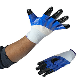 Manusi cauciucate albastre-negre