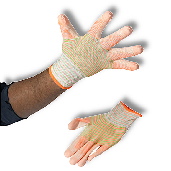 Manusi gradinarit de dama roz-verde