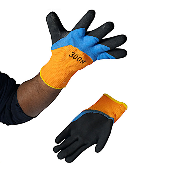 Manusi latex albastru-portocaliu