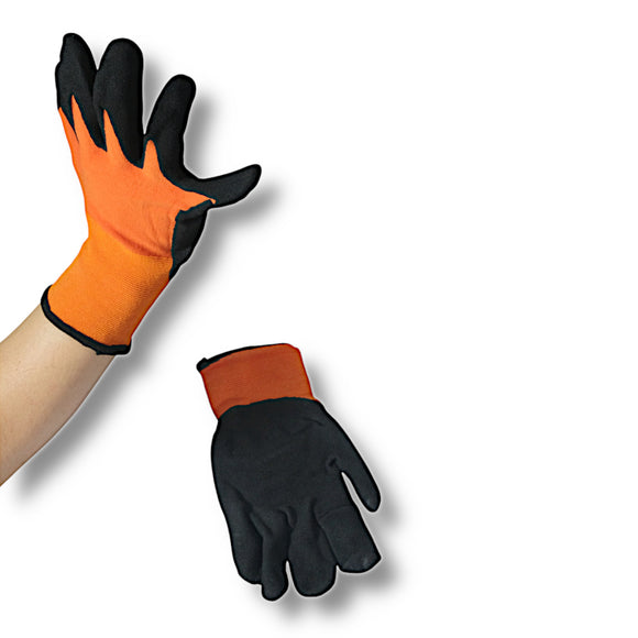 Manusi lucru portocaliu-negru