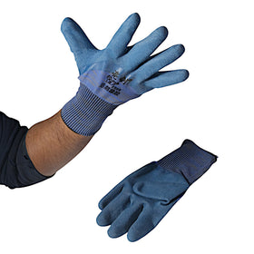 Manusi poliester latex albastru